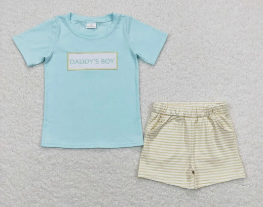 Embroidered Daddy’s Boy Shorts Set
