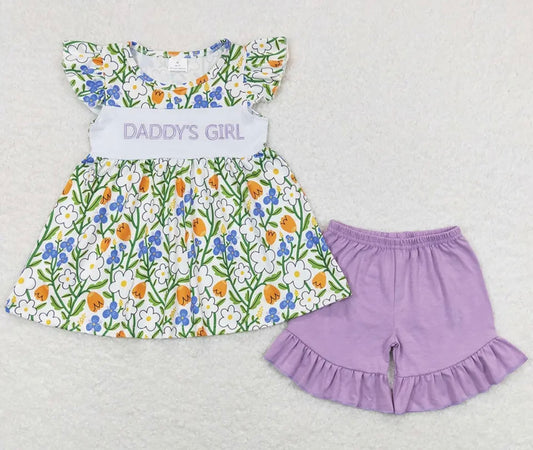 Embroidered Floral Daddy’s Girl Set