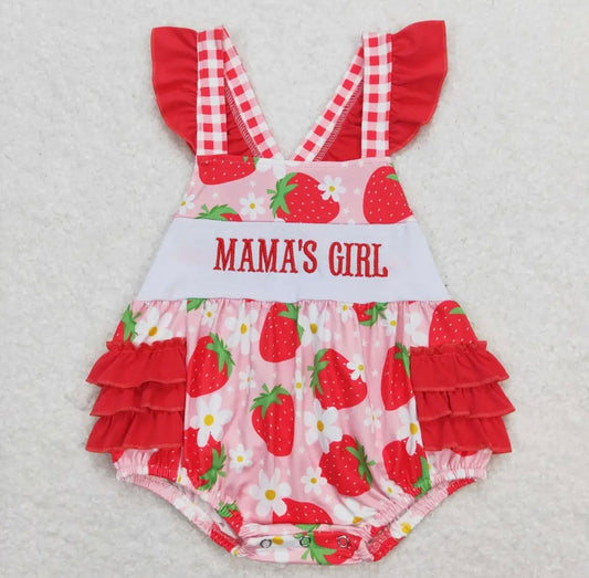 Embroidered Mama’s Girl Strawberry Bubble