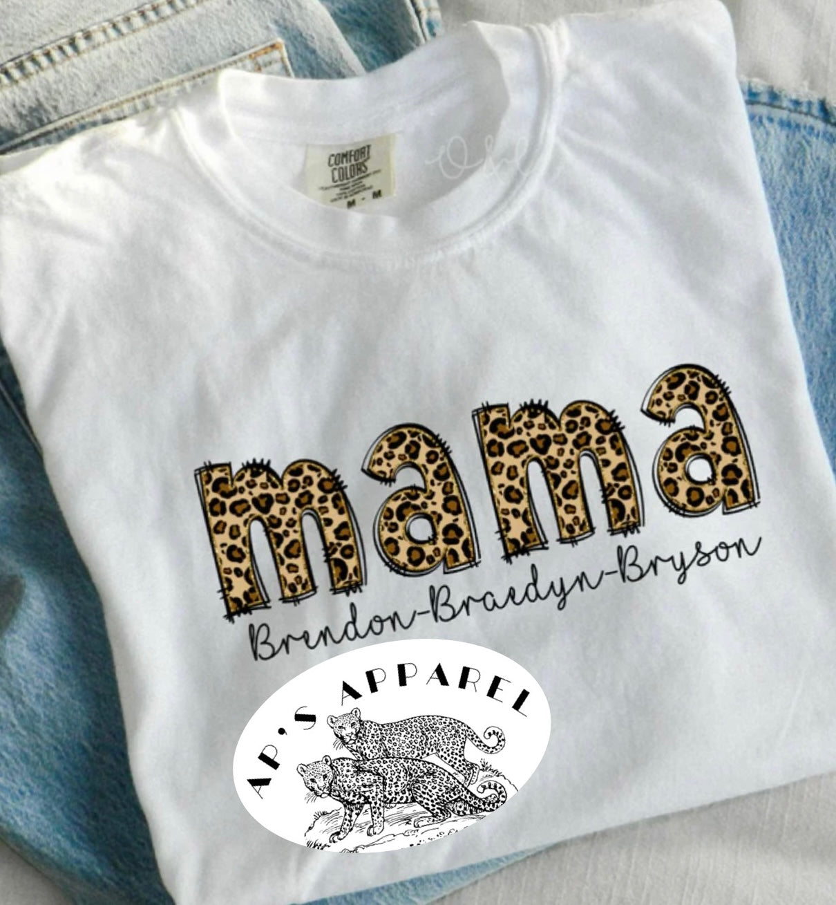 Leopard Mama With Kids Names