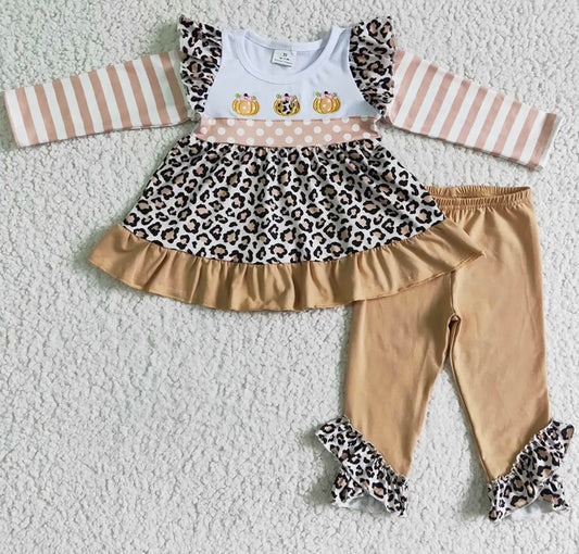 Embroidered Leopard Set