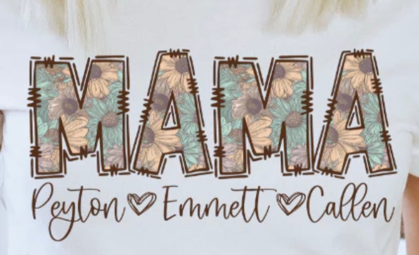 Mama,Grandma,Aunt Etc With Kids Names