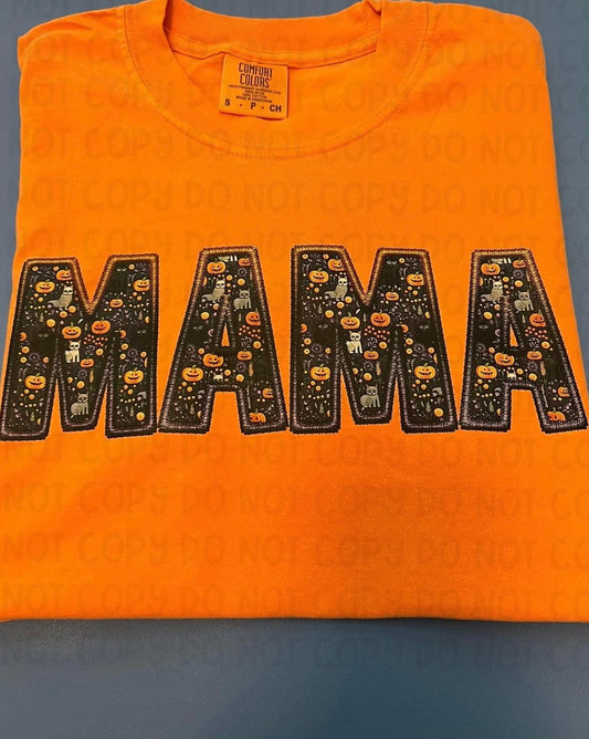 Faux Embroidery Halloween Mama